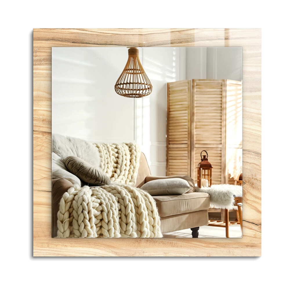 Téglalap tükör fali dísz Fa erezet textúra