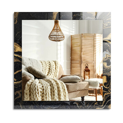 Téglalap tükör fali dísz Absztrakt márvány minta