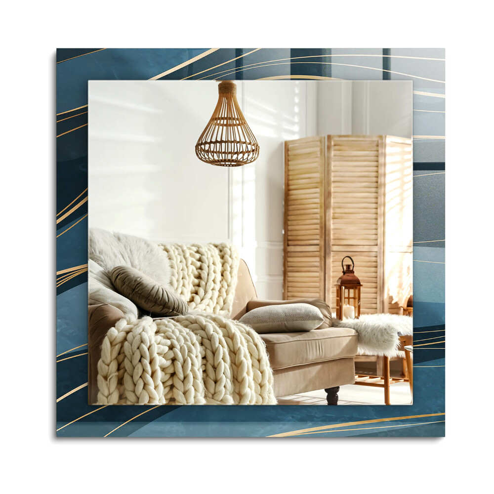 Téglalap dísztükör Absztrakt vonalak