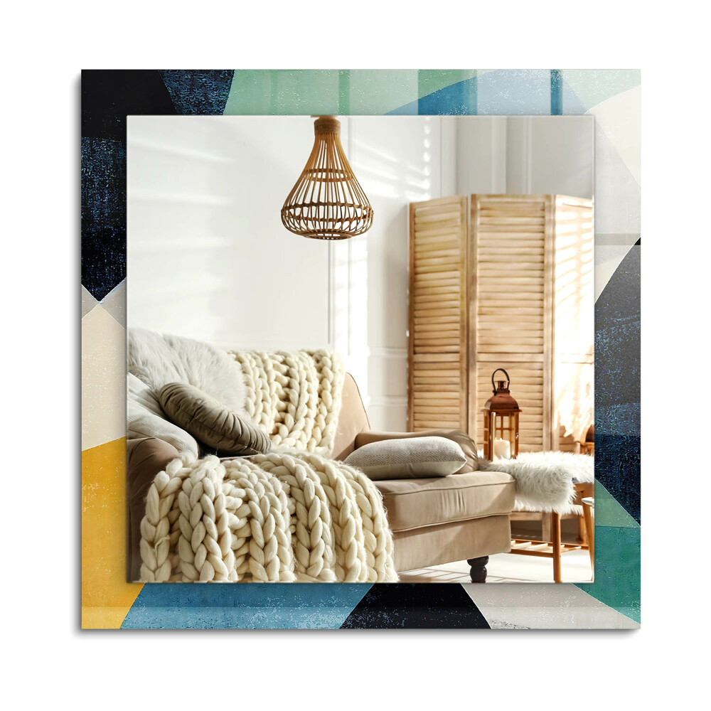 Téglalap dísztükör Absztrakt színes minták