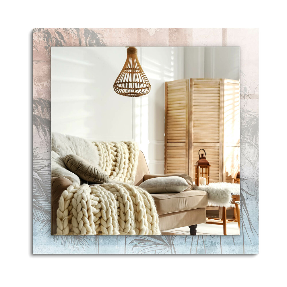 Téglalap dísztükör Pasztell növények