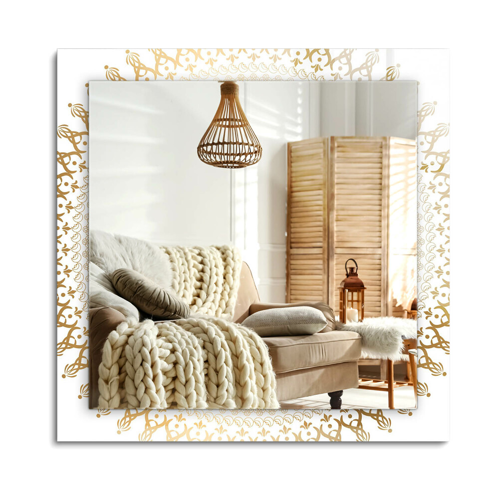 Téglalap tükör díszítéssel mandala minta