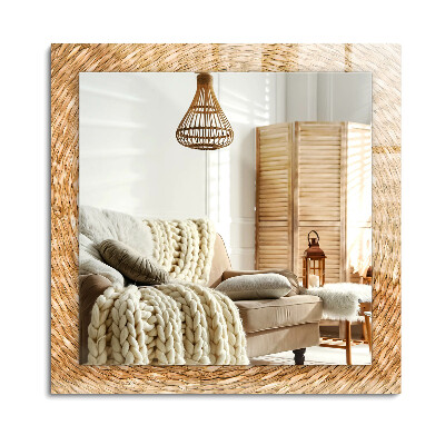 Téglalap dísztükör Vesszőből fon
