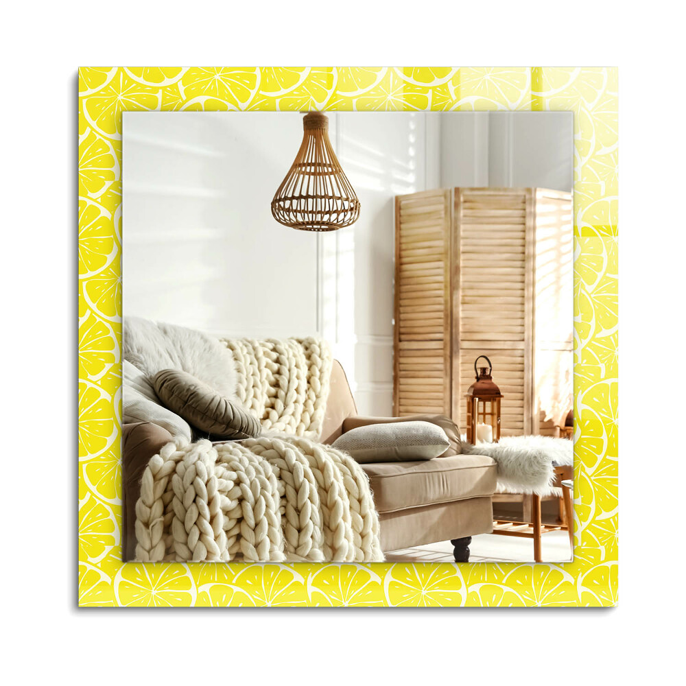 Téglalap tükör díszítéssel Citrom szelet varrat nélküli mintát