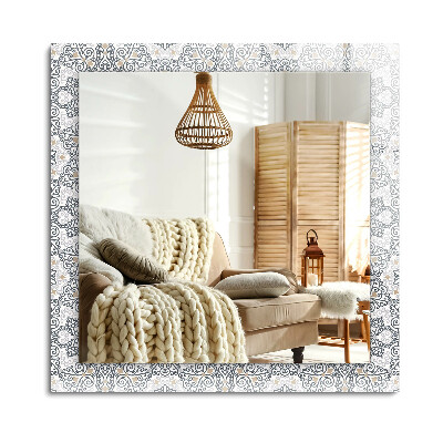 Téglalap tükör fali dísz Minta díszekkel