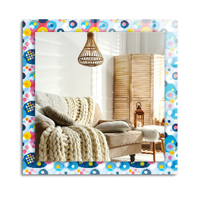 Téglalap dísztükör Színes absztrakt minták