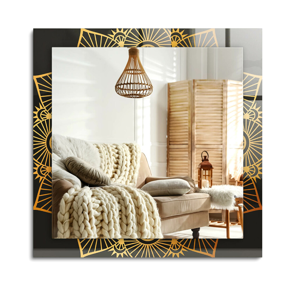 Téglalap díszes tükör mandala minta