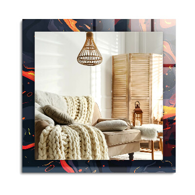 Téglalap dísztükör Vulkáni láva