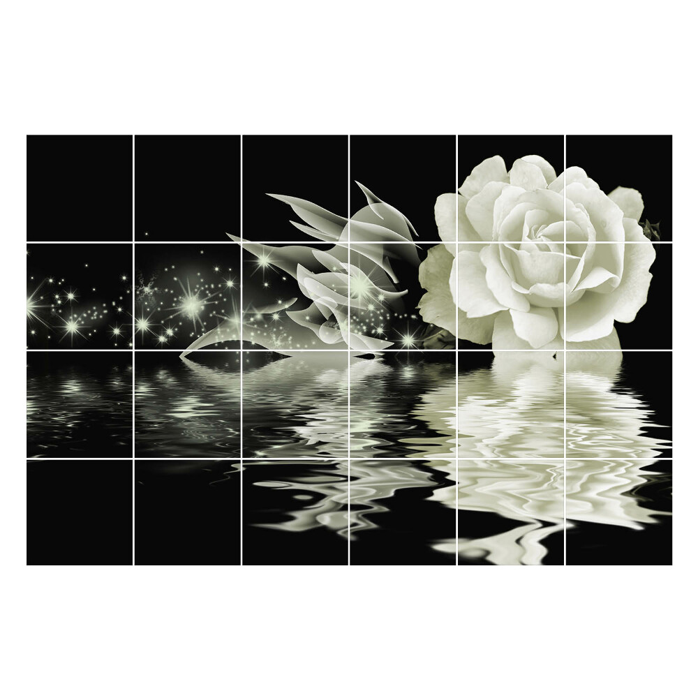 Csempe matrica Virág tükröződés a vízben