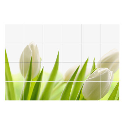 Öntapadós csempe matrica Finom tulipánok a természetben