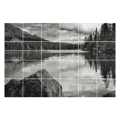 Öntapadós csempe matrica Nyugodt vízi táj