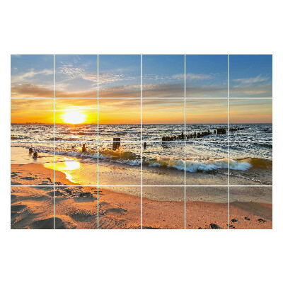 Csempe matrica Naplemente a tenger felett