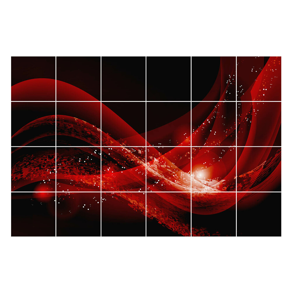 Öntapadós csempe matrica Dinamikus hullámok ragyogással