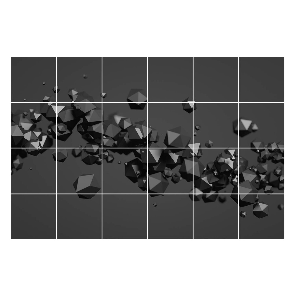 Öntapadós csempe matrica Absztrakt 3D-s formák