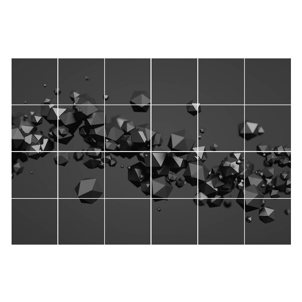 Öntapadós csempe matrica Absztrakt 3D-s formák