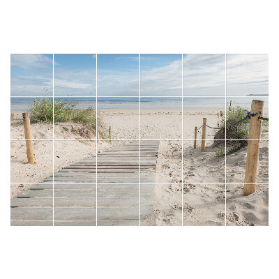 Csempe matrica Út a strandhoz