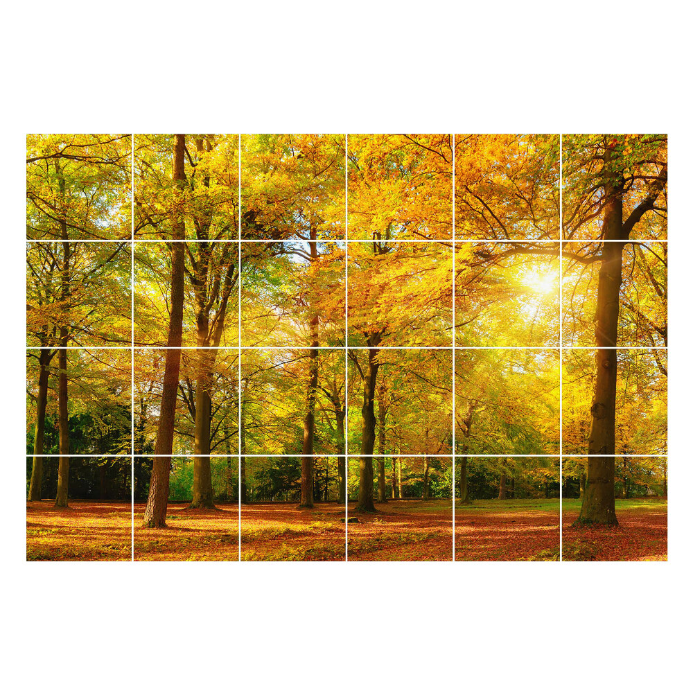 Csempe matrica Arany levelek az erdőben