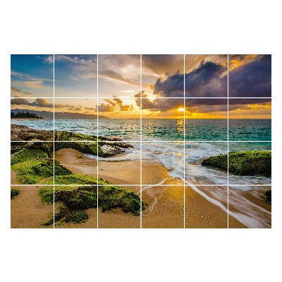 Csempe matrica Naplemente a tenger felett