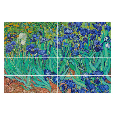 Csempe matrica Virágok a kertben