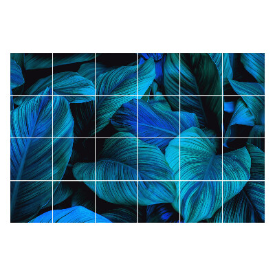 Öntapadós csempe matrica Intenzív színű levelek