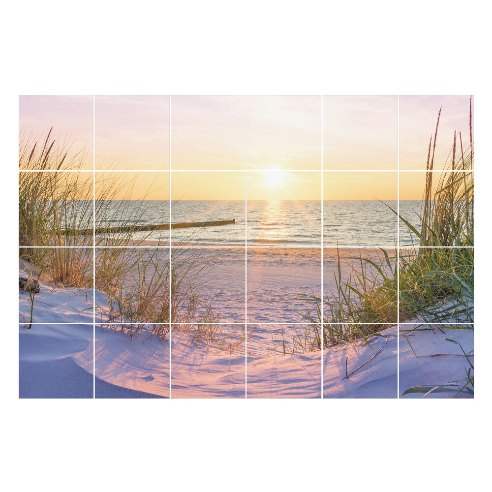 Csempe matrica Naplemente a tengerparton