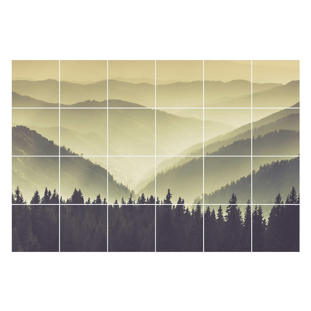 Csempe matrica Misztikus hegyi tájak