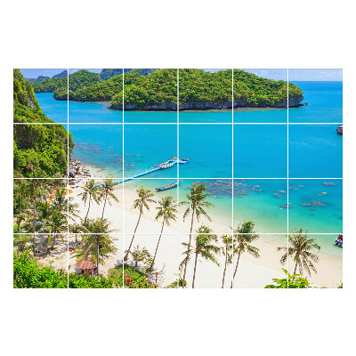 Csempe matrica Trópusi strand szigetekkel