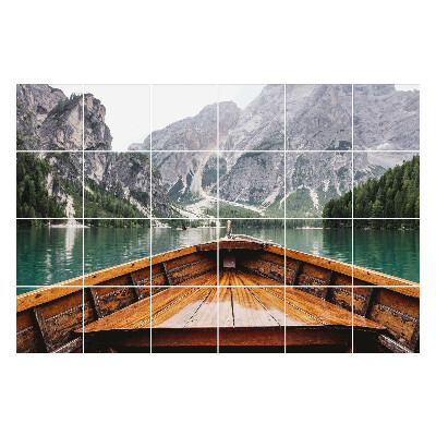 Csempe matrica Kilátás a tóra a csónakból