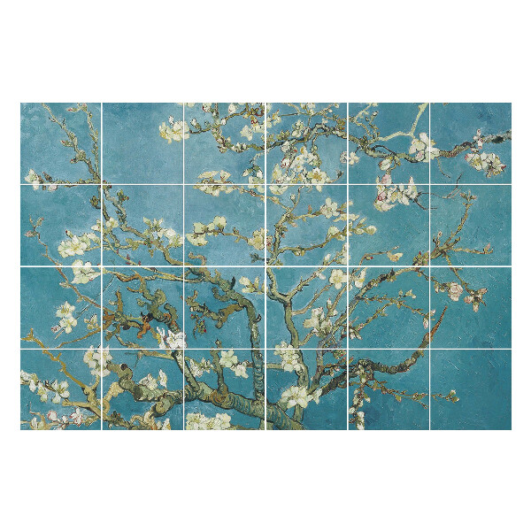 Öntapadós csempe matrica Van Gogh virágzó mandulafája