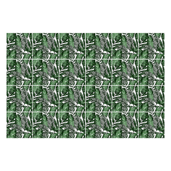 Csempe matrica Trópusi stílusú levelek