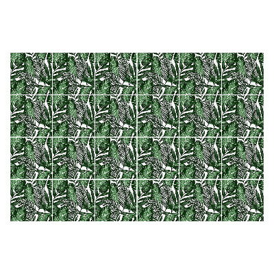 Csempe matrica Trópusi stílusú levelek