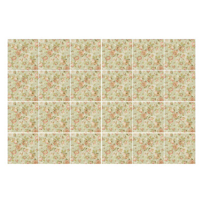 Csempe matrica Vintage virágmotívum