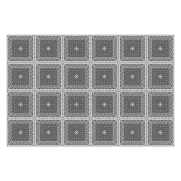 Csempe matrica Négyzet alakú csempe díszekkel