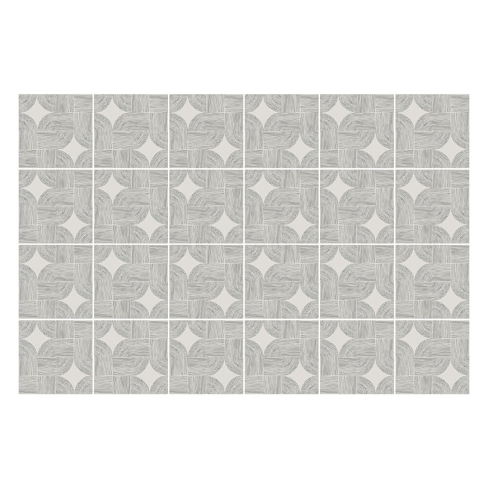 Öntapadós csempe matrica Keresztezett ívek egy rácsban