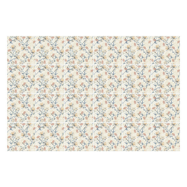 Csempe matrica Virágos motívum a háttérben