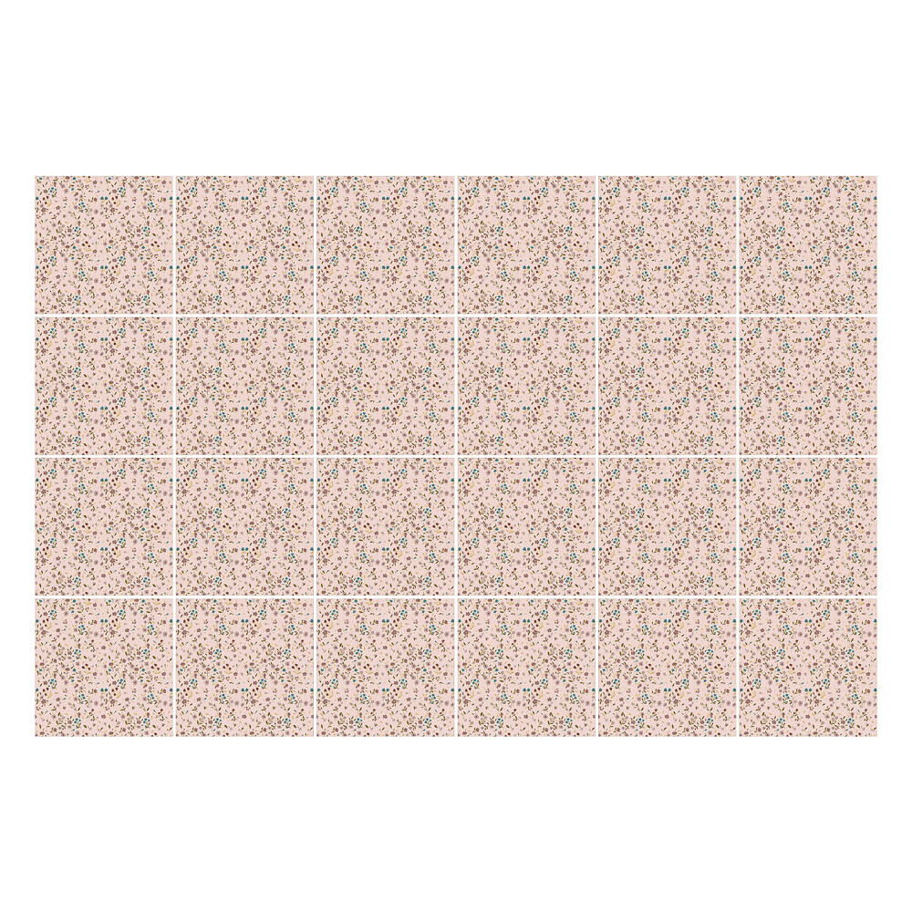 Öntapadós csempe matrica Finom virágmotívumok