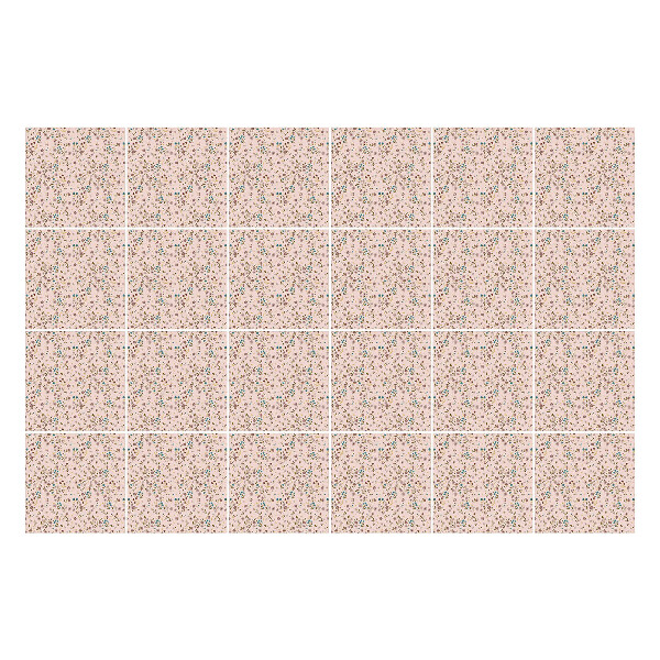 Öntapadós csempe matrica Finom virágmotívumok