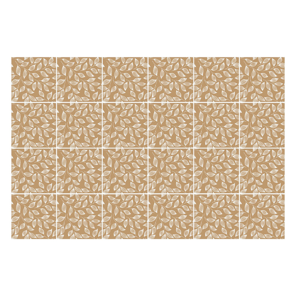 Öntapadós csempe matrica A levelek finom elrendezésben