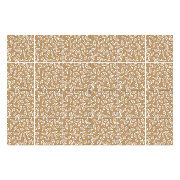 Öntapadós csempe matrica A levelek finom elrendezésben