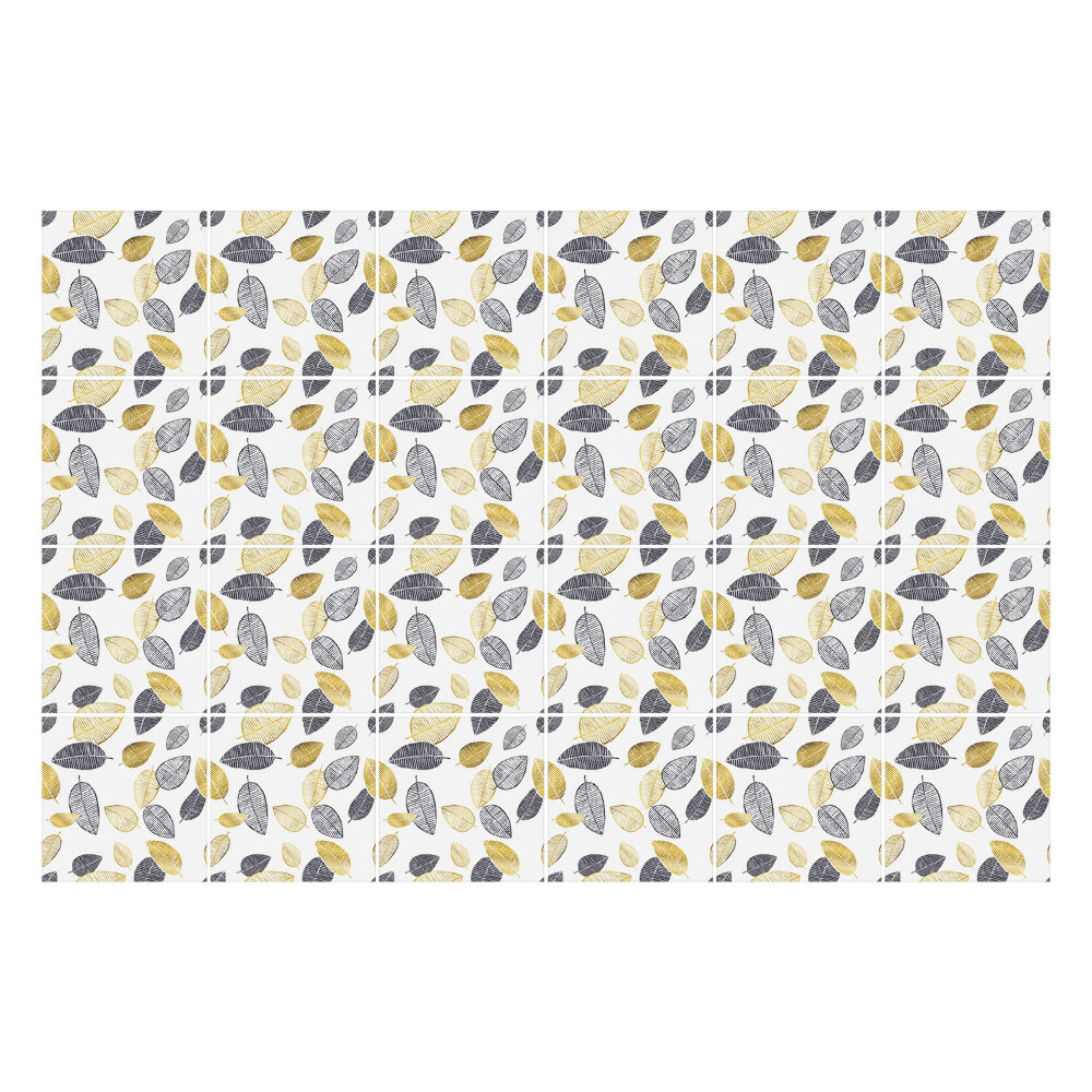 Csempe matrica Levelek különböző formákban