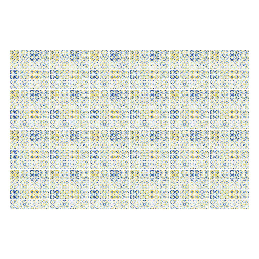 Öntapadós csempe matrica Geometriai formák egy rácsban