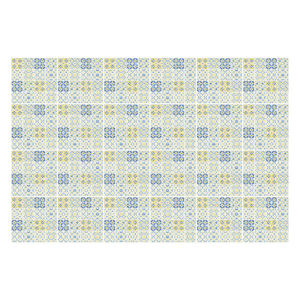 Öntapadós csempe matrica Geometriai formák egy rácsban