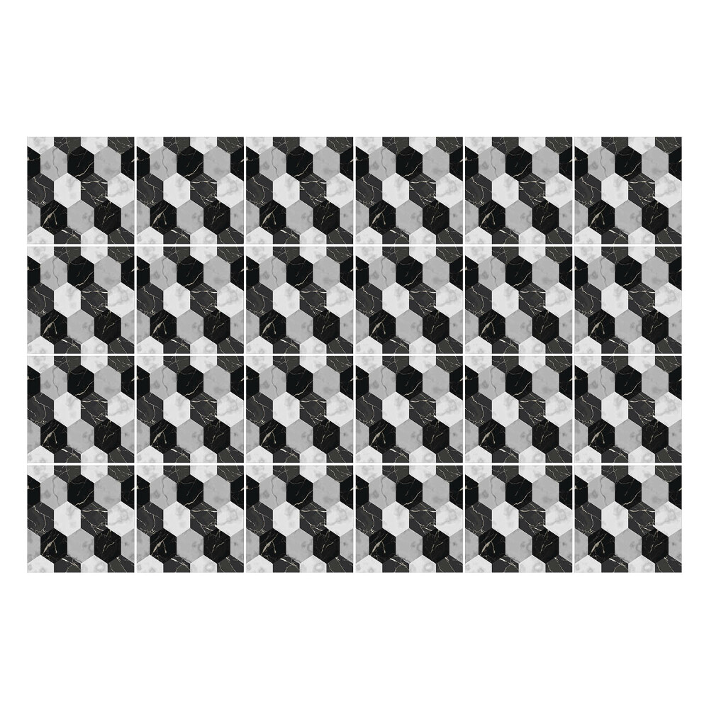 Csempe matrica Geometrikus hatszögek