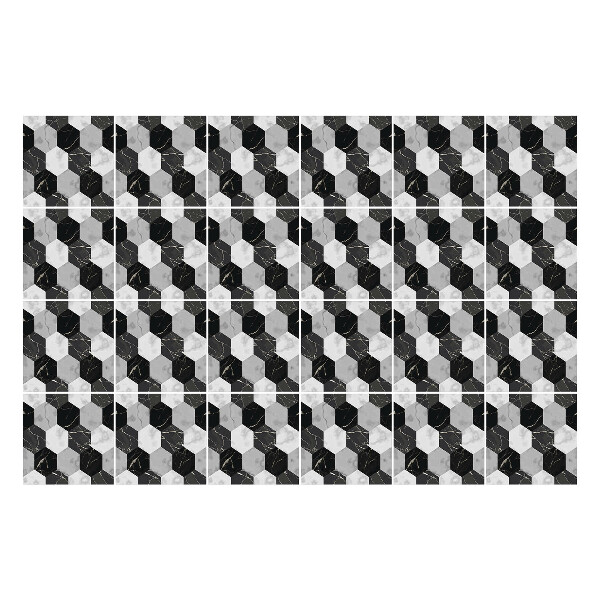 Csempe matrica Geometrikus hatszögek