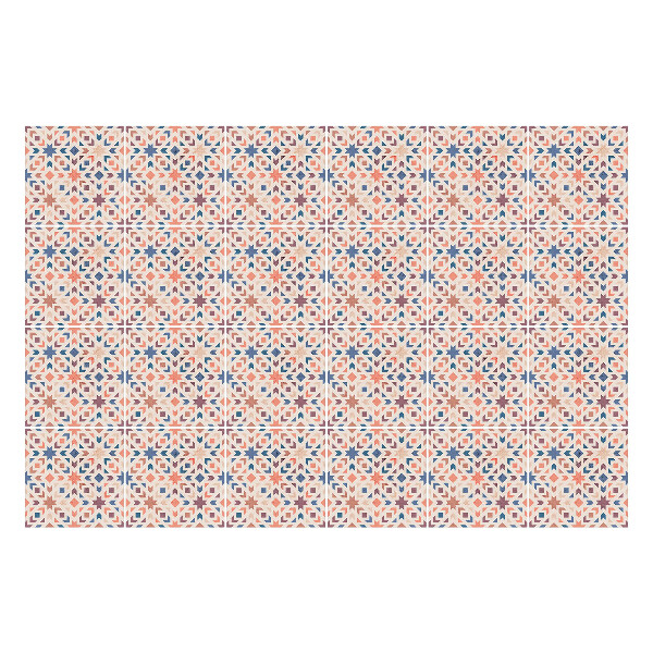 Csempe matrica Virágmotívumok az elrendezésben