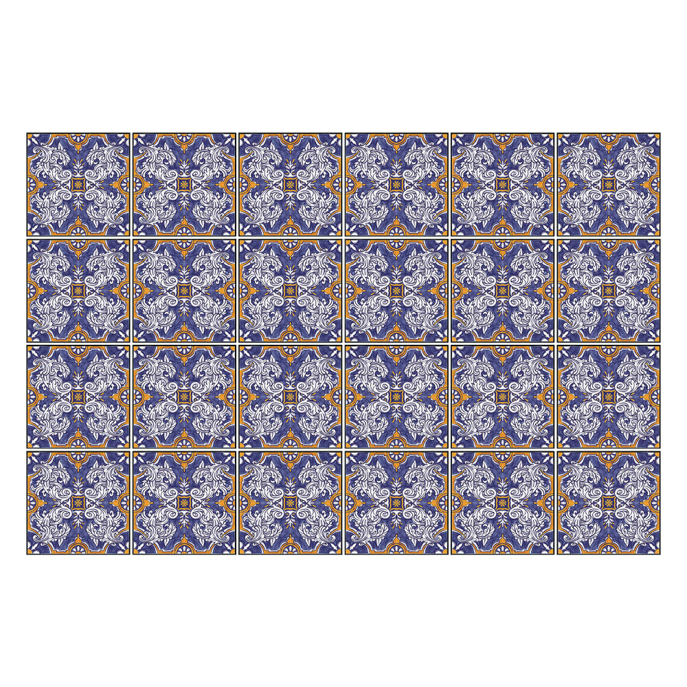 Öntapadós csempe matrica Elegáns virágmotívum