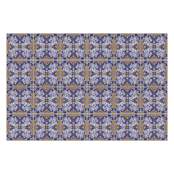 Öntapadós csempe matrica Elegáns virágmotívum