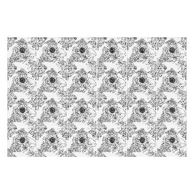 Öntapadós csempe matrica Virágos motívum hálóban