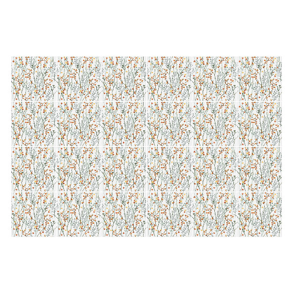 Öntapadós csempe matrica Finom ágak virágokkal