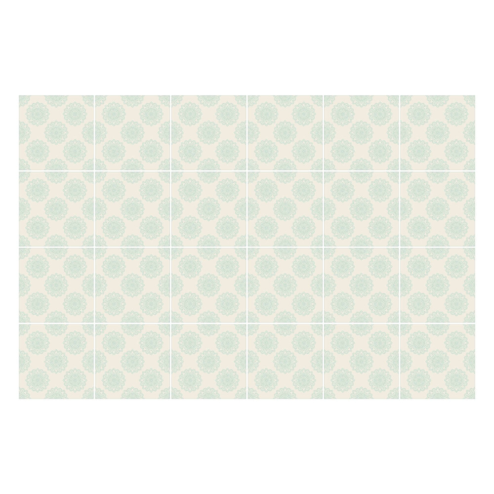 Öntapadós csempe matrica Finom virágmotívumok